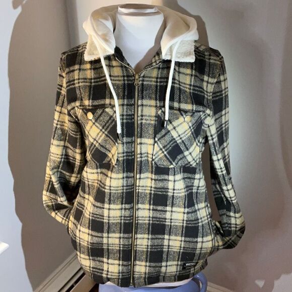 WeSC Liam Hoodie Shacket, Unisex Men- M, Women- L. NWT. Skater! Flannel hoodie - Picture 2 of 13